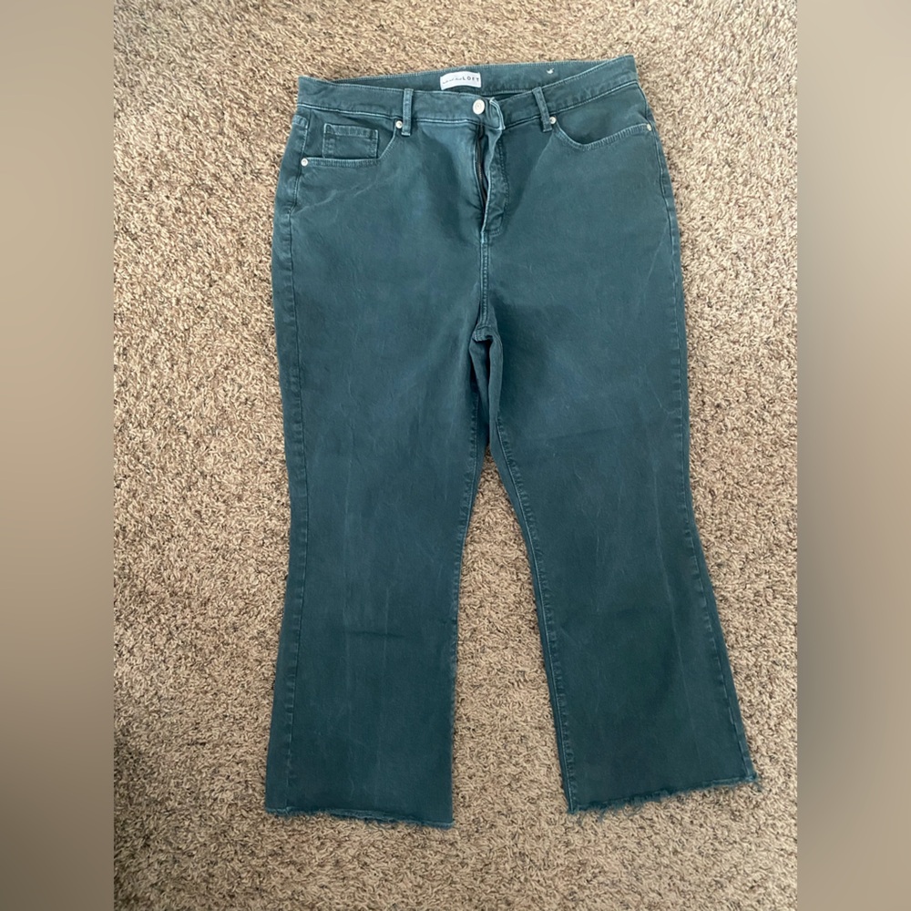 LOFT Teal Denim Jeans - dusty teal color